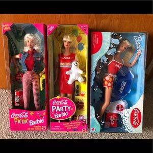 NEW 1997-1999 Coca Cola Barbies - Collectibles